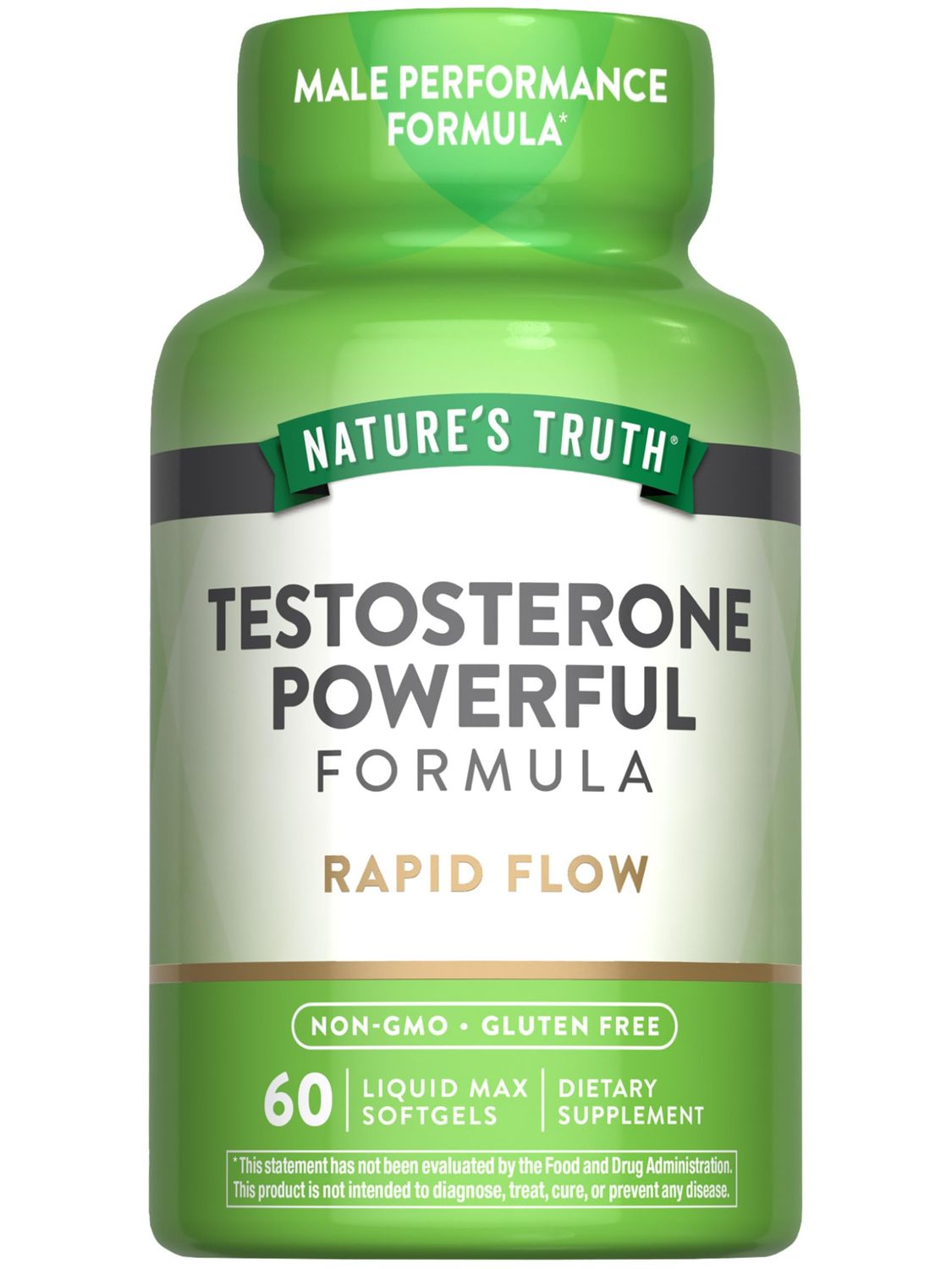 Nature&#39;s Truth Testosterone Supplement for Men | 60 Softgels | Non-GMO and Gluten Free Formula