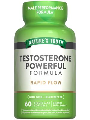 Nature&#39;s Truth Testosterone Supplement for Men | 60 Softgels | Non-GMO and Gluten Free Formula