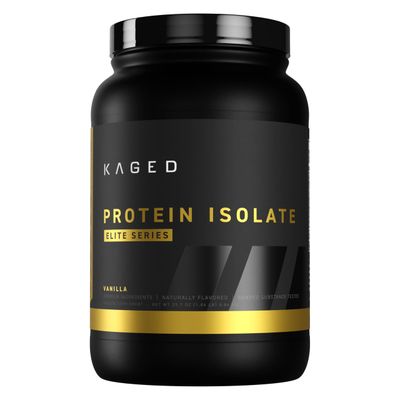 Kaged Protein Powder Elite: 100% Isolate Blend Whey, Casein, and Milk Protein Blend for Recovery and Muscle Building | Vanilla | 2lbs