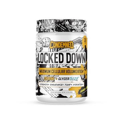 CONDEMNED Labz Locked Down | Creatine Performance Complex | Creatine Monohydrate, Glycerol, Taurine | Enhanced Hydration, Energy &amp; Stamina | 30 Servings (Lemon Lime)