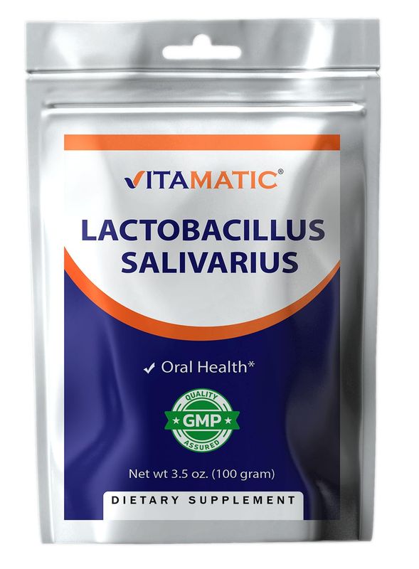 Vitamatic Lactobacillus Salivarius Probiotic Powder - Digestive Support - 100 Gram (3.5 OZ) - 100 Servings