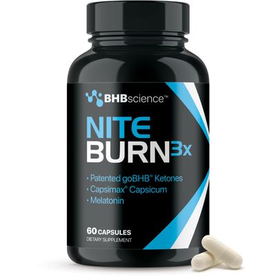 Night Burn Keto BHB Exogenous Ketones Supplement - BHB Science Keto Diet Pills with Patented goBHB Capsimax and Melatonin for Body Sculpting &amp; Ketosis Support - Vegetarian &amp; Non-GMO (1 Month)