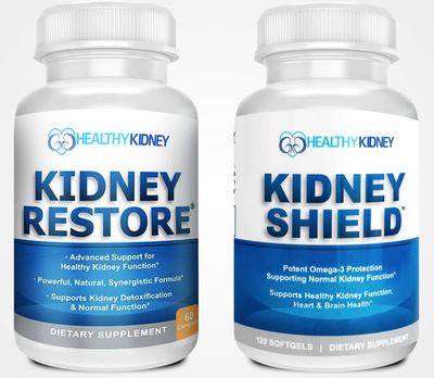 Kidney Restore &amp; Kidney Shield 2-Pack Bundle for Kidney Cleanse, Support Kidney Function, Renal Health and More