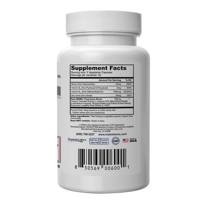Superior Labs - Test Worx Natural Testosterone Booster Supplement - Clinically Proven LJ100 and 8 Other Powerful Ingredients for Drive, Stamina, Endurance &amp; Strength