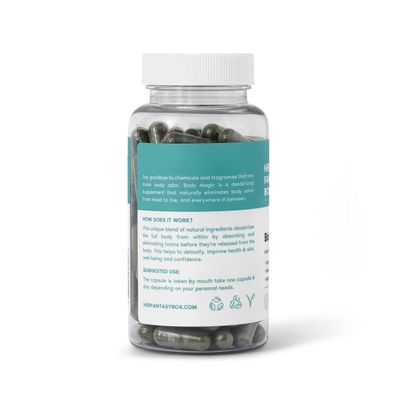 Body Magic Chlorophyll Capsules - 30 Vegan Capsules for Detox, Digestion, Gut Health, Skin Support, and Oily Skin - Natural Energy Booster (200 mg) (100mg) (200mg)