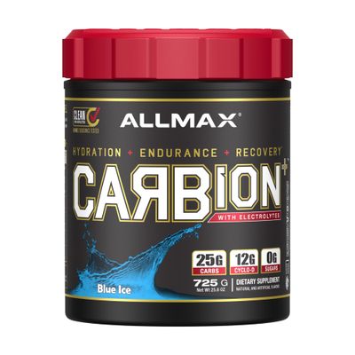 ALLMAX Nutrition - CARBION+ Workout Hydration Supplement Powder with Electrolytes, Supports Endurance, Recovery, and Exercise Performance, Gluten Free and Vegan, Blue Ice, 25 Servings