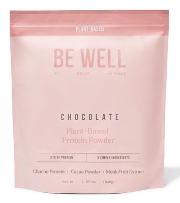 Be Well By Kelly Chocolate Plant-Based Protein Powder, Vegan 21G of Protein &amp; 9G of Fiber (3 Ingredients, 20 Servings) 9 Amino Acids + 3 BCAAs No Soy, No Dairy, Stevia-Free, No Sugar Added 1.85lb 840g