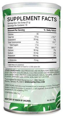 Natural Nutra Grass Fed Vanilla Show Me The Whey Protein Source Powder Enhance Digestion, Support Bones and Boost Immunity, Gluten Free, Sugar-Free, Non-GMO, 13.3oz