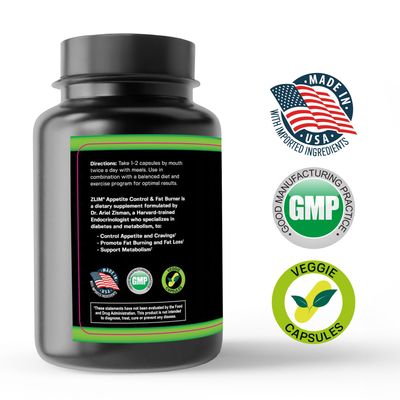 Dr. Zisman ZT Slimming Tea Zlim Appetite &amp; Weight Control Dietary Supplement for Men and Women - Increase Fiber and Antioxidant Intake, Energy Booster, All Natural Ingredients (90 Veggie Capsules)