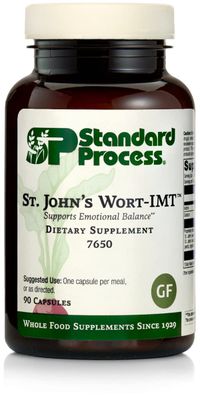 Standard Process St John&#39;s Wort-IMT - Whole Food Mental Health and Stress Relief with Organic Carrot, Alfalfa, Carrot Oil, Calcium Lactate, Inositol, Iodine, and Magnesium Citrate - 90 Capsules