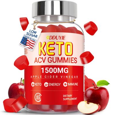 Keto ACV Gummies Extreme of 1500MG, Gummies, Apple Cider Vinegar Formulated Along with Pomegranate Beet Juice Powder and B12, Vegan and Non GMO, 60 Gummys