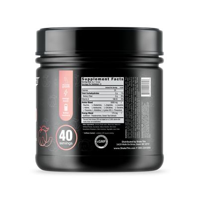 ES FIT Amino+ Powder - Pre and Post Workout with Caffeine + Green Tea Extract - BCAA, Amino Acids, Zero Sugar, Low Calorie, Superior Taste, 40 Servings (Peach Mango)