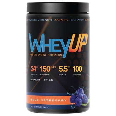 Clear Whey Isolate Protein Powder, Blue Raspberry - 150mg Caffeine - 20 Servings - 24g Protein - 5.5g BCAA&#39;S - 100 Cal. - Sugar Free - 500mg Coconut Water for Hydration - Pre-Post Workout Drink