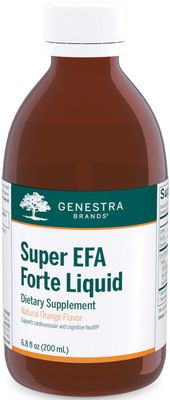 Genestra Brands Super EFA Forte Liquid | Fish Oil Formula to Support Cognitive, Cardiovascular, and Joint Health | Natural Orange Flavor | 6.8 fl. oz.