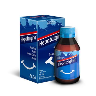 Hepatalgina Liver Support Digestive Protector - Liquid Herbal Supplement with Artichoke Extract for Liver Cleanse Detox &amp; Repair - Liver Detox Cleanse Drops with Mint, Boldo &amp; Carrot - 45 ml