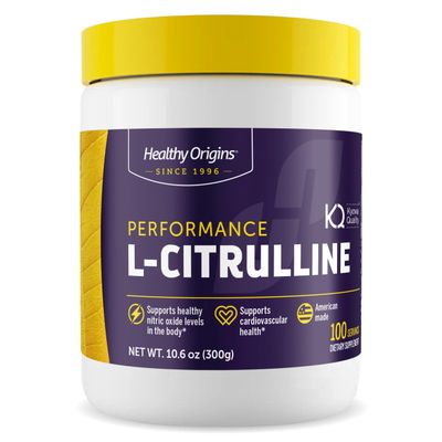 Healthy Origins - L-Citrulline (American-Made, Non-GMO, Gluten Free, Athletic Support), 10.6 Ounce