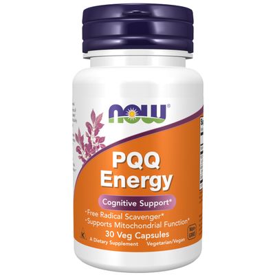 NOW Foods Supplements, PQQ Energy, Free Radical Scavenger*, Cognitive Support*, 30 Veg Capsules