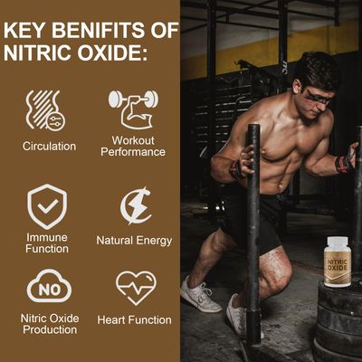 SehatiKu Nitric Oxide Supplement 2255 MG, Nitric Oxide Booster & 6-in-1 Phytonutrient Blend for Heart, Circulation, Immune - 90 Capsules (1 Bottle)