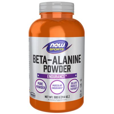 NOW Foods Sports Nutrition, Beta-Alanine Pure Powder 2,000 mg, Muscular Endurance*, 500 Grams