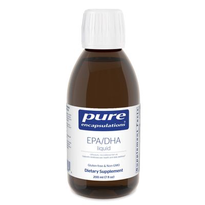 Pure Encapsulations EPA/DHA Liquid | Ultra-Pure, Molecularly Distilled Fish Oil Liquid | 7 fl. oz. | Lemon Flavor