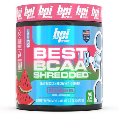 BPI Sports Best BCAA Shredded - Converts Fat to Energy - Weight Loss and Lean Muscle Support - Post-Workout Recovery - Watermelon Ice, 25 Servings, 275 g