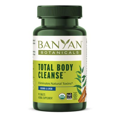 Banyan Botanicals Total Body Cleanse - Organic Cleanse Supplement with Amla &amp; Manjistha - Supports Healthy Digestion, Detox, &amp; Natural Cleansing* - 90 Tablets - Non GMO Sustainably Sourced Vegan