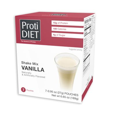 ProtiDIET Vanilla Protein Shake - No Trans Fat 15g Protein Nutritional Shakes - Creamy High Protein Drink for Healthy Active Lifestyle and Delicious Nutrition