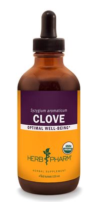 Herb Pharm Certified Organic Clove Liquid Extract - 4 Ounce