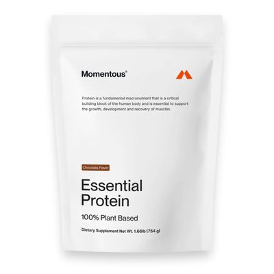 Momentous Essential Vegan Protein Powder - 20g Plant Based Protein - NSF Certified, Gluten-Free, Non-GMO, 20 Servings for Essential Everyday Use, Chocolate