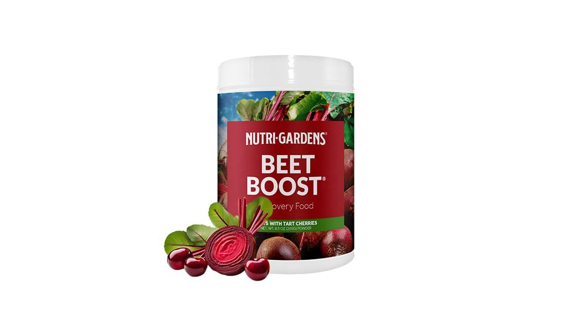 Beet Boost Nutri Gardens Nitric Oxide Powder - Concentrated Beetroot Supplement for Energy, &amp; Healthy Joints - Super Beets for High Blood Pressure Support (20 Servings)