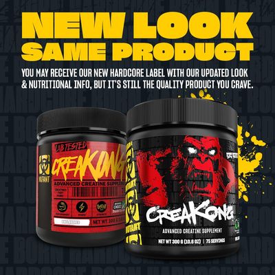 Mutant CREAKONG - Advanced Creatine Supplement with Triple Creatine Blend for Muscle Strength, Size &amp; Performance - Unflavoured, Banned Substance Tested - 300g (75 Servings)