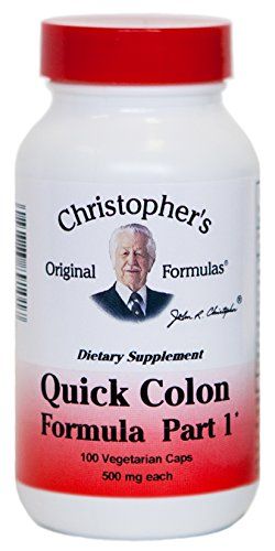 Christopher&#39;s Original Formulas Quick Colon Part 1, Colon Health Support, 100 Veg Caps