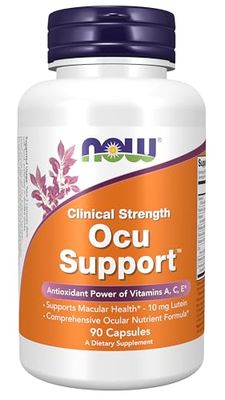 NOW Foods Supplements, Ocu Supportwith FloraGLO Lutein, plus Vitamins A, C and E, 90 Veg Capsules