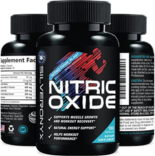 Extra Strength Nitric Oxide Supplement L Arginine 3X Strength - Citrulline Malate, AAKG, Beta Alanine - Premium Muscle Supporting Nitric Booster for Strength &amp; Energy to Train Harder - 180 Capsules