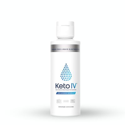 Keto IV Electrolyte Drops + High Potassium | No Leak Dropper Bottle | 500mg Potassium + Magnesium, Sodium &amp; Zinc | Raw Mineral Flavor | 30 Servings