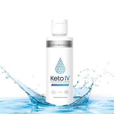 Keto IV Electrolyte Drops + High Potassium | No Leak Dropper Bottle | 500mg Potassium + Magnesium, Sodium &amp; Zinc | Raw Mineral Flavor | 30 Servings