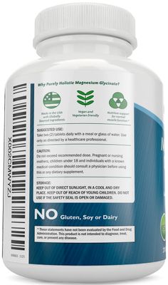 Magnesium Glycinate 400mg - 270 Magnesium Tablets (not Capsules) - 400 mg Elemental Magnesium - Highly Bioavailable - Vegan and Vegetarian - for Improved Sleep, Stress Relief &amp; Cramp Defense