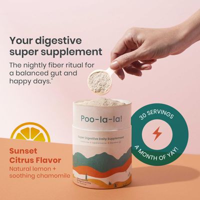 YayDay Digestive Enzymes Prebiotic Fiber Supplement Powder for Women &amp; Men - Daily Gut Health + Magnesium Powder for Deep Sleep, Regularity, Bloating &amp; Constipation Relief - Citrus, 30 Servings