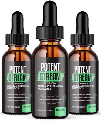 (3 Pack) Potent Stream Drops, Potent Stream Advanced Prostate Supplement - Natural Support for Prostate Health, PotentStream Maximum Strength, PotentStream Reviews (90 Servings)