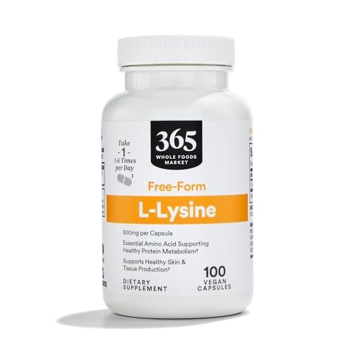 365 By Whole Foods Market, L Lysine 500 Mg Vegetable Capsules, 100 Count