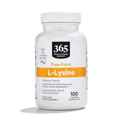 365 By Whole Foods Market, L Lysine 500 Mg Vegetable Capsules, 100 Count