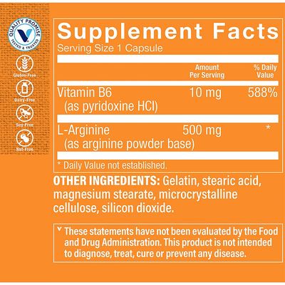L-Arginine 500 MG - 100 Capsules