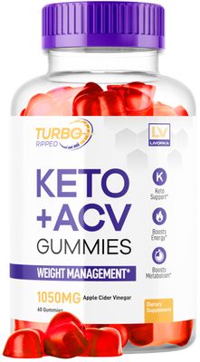 Turbo Ripped Keto ACV Gummies, Turbo Ripped Gummies Advanced Formula, 1 Month