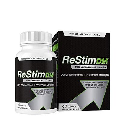 Restim DM Male Enhancement Complex, 60 Tablets, Improve Firmness, Performance, and Blood Flow