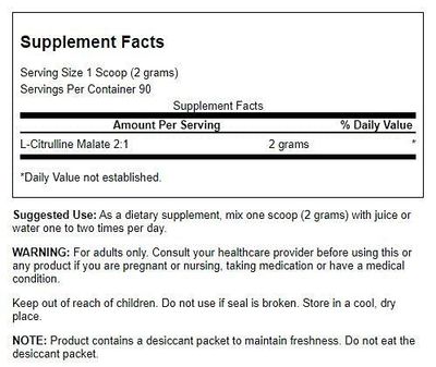 Swanson Amino Acid L-Citrulline Malate Complex 6.35 Ounce (180 g) Pwdr