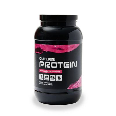 Outlier Protein - Strawberry Protein Juice (Powder) - Plant Based Clear Pea Protein - 30 Servings, Vegetarian &amp; Vegan Protein. Easy to Digest, Gluten Free, Sugar Free, Dairy Free, Soy Free