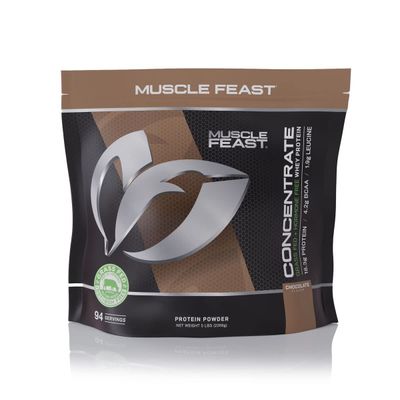 Muscle Feast Grass-Fed Whey Protein Concentrate Powder, All Natural Hormone Free Pasture Raised, Chocolate, 5lb