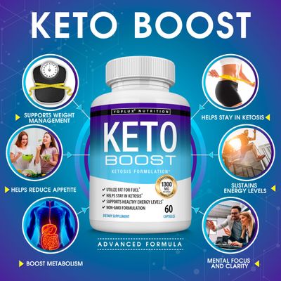 Keto Boost Diet Pills Ketosis Supplement - Natural Exogenous Keto Formula Support Energy &amp; Focus, Advanced Ketones for Ketogenic Diet, for Men Women