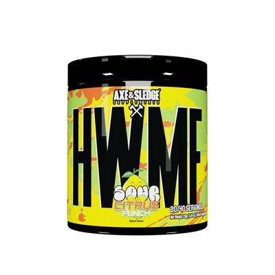 Axe &amp; Sledge HWMF Pre-Workout Powder - 20/40 Servings - Caffeine, L-Citrulline, Betaine (20/40 Servings, Sour Citrus Punch)