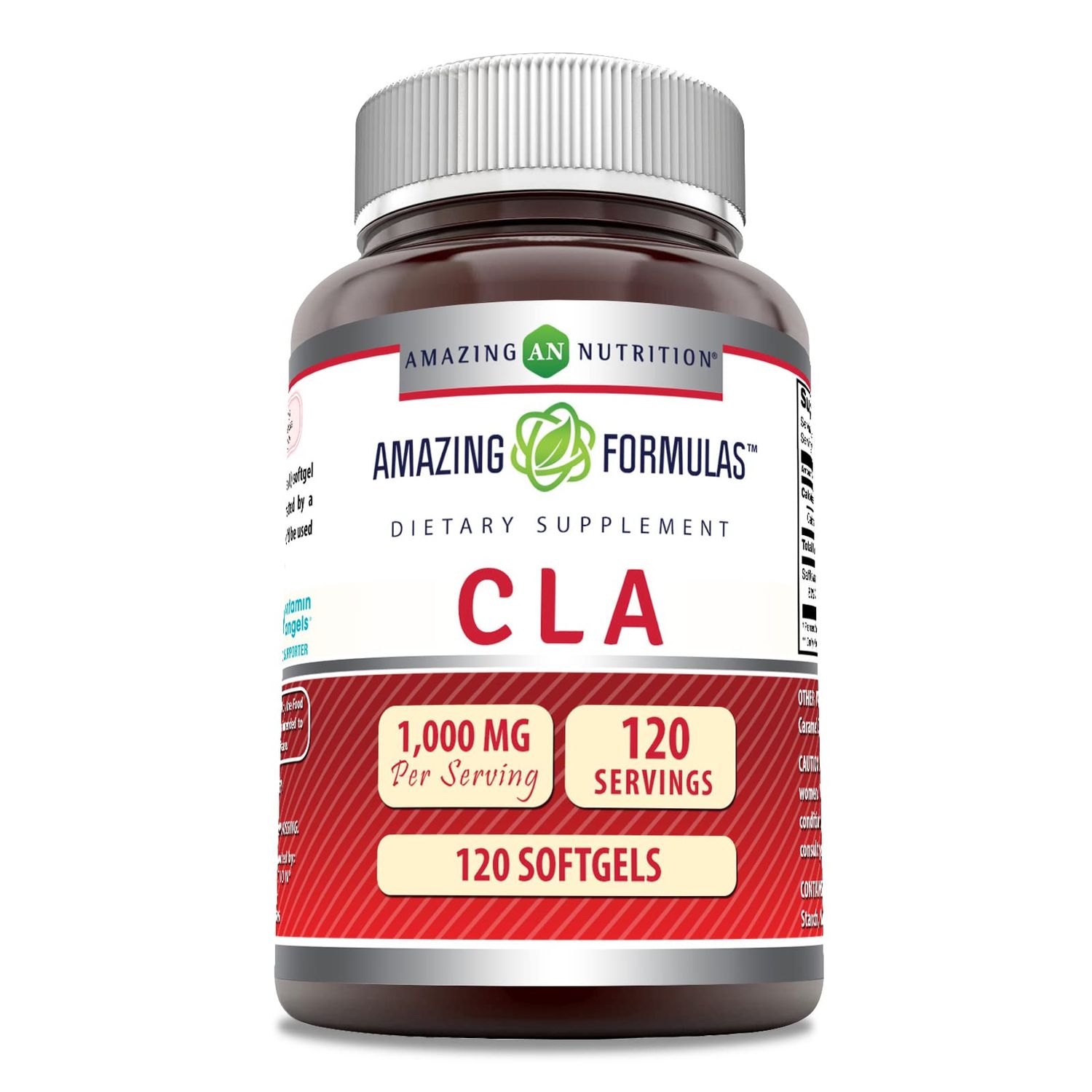 Amazing Formulas CLA 1000mg 120 Softgels Supplements | Conjugated Linoleic Acid | Non-GMO | Gluten Free